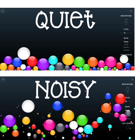 monitor classroom noise level  virtual bouncy   literacy