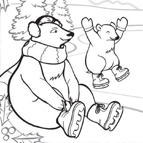 winter polar bear coloring pages lets coloring  world