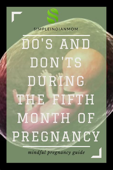 do s and don ts during the fifth month of pregnancy