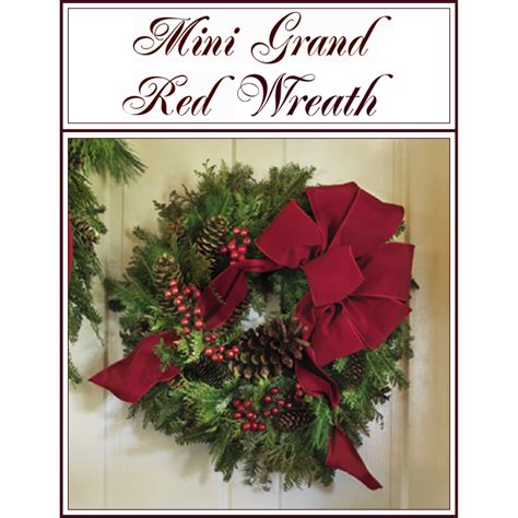 mini grand red wreath nature  design