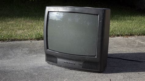 tube tv sitting   house  stock video footage storyblocks