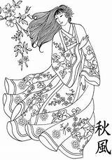 Colorear Japon Giappone Tradition Erwachsene Adulti Coloriages Zahlen Malbuch Fur Justcolor Geisha Japonais Japonese Adultes Colouring Japoneses Digi Ausmalen Cerisier sketch template