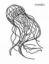 Jellyfish Salty sketch template
