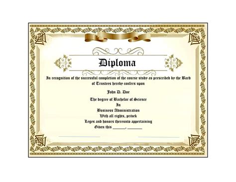 real fake diploma templates high school college homeschool