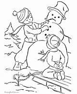 Coloring Snowman Pages Winter Sheets Color Holiday Sheet Christmas Printable Kids Print Build Help Printing Boys sketch template
