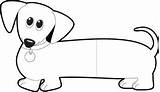 Dog Sausage Dachshund Clipart Weiner Clip Outline Cartoon Face Cliparts Wiener Line Coloring Border Dogs Puppy Long Weenie Teacherspayteachers Clipground sketch template