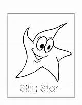Coloring Star Pages Rocks Silly sketch template