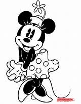 Minnie Coloring Classic Mouse Pages Romantic Disneyclips Funstuff sketch template