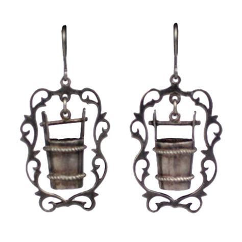 silver wishing well earrings for sale at 1stdibs