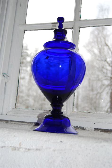 images  blue glass  pinterest jars glass vase