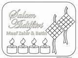 Hari Raya Aidilfitri Selamat Colouring Pages Kad Gambar Kartun Salam Guru sketch template