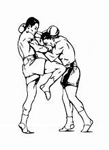 Muay Thai Kickboxing Boran Boxing Clinch Lutas Aikido sketch template