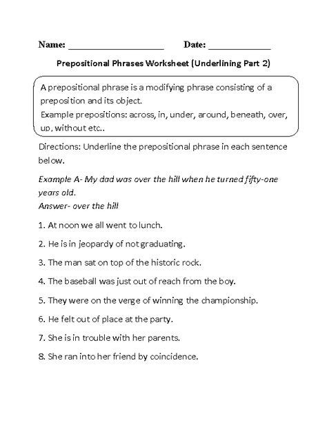 prepositions ideas prepositions preposition worksheets