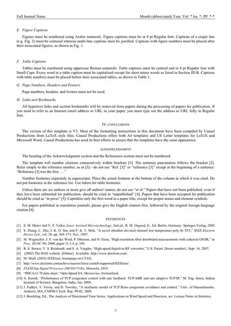 academic paper template  word   formats page