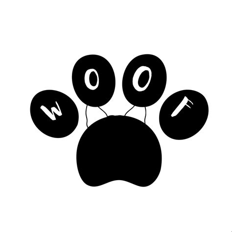 black dog sticker paw print woof pngjpgsvgpdf etsy
