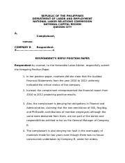 position paper  philippines department  trade  industry
