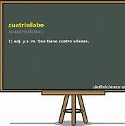 Image result for CUATRISÍLABO. Size: 183 x 185. Source: www.definiciones-de.com