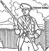 Colonial Colonies Soldier Getcolorings sketch template