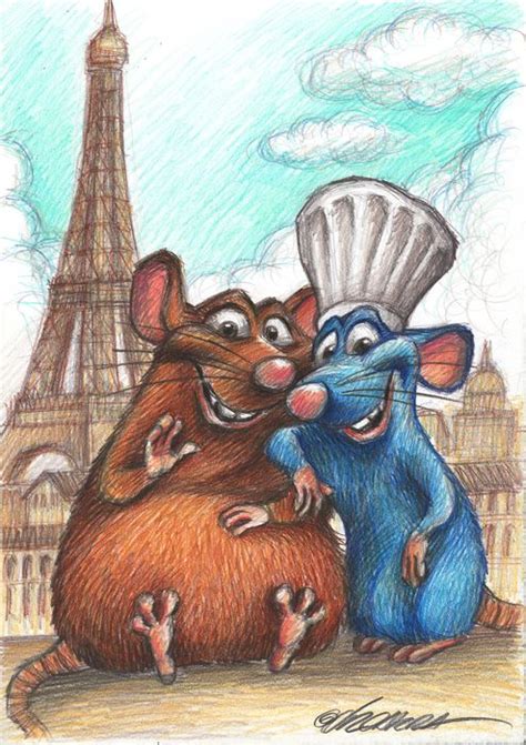 ratatouille remy and emile in paris original drawing catawiki