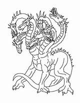 Hydra Mythology Hydre Mythical Lernean Mythologie Goddess Ancenscp Cerberus Designlooter Athena sketch template