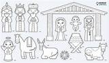 Nativity Cut Set Color Sticker Roll Noel sketch template