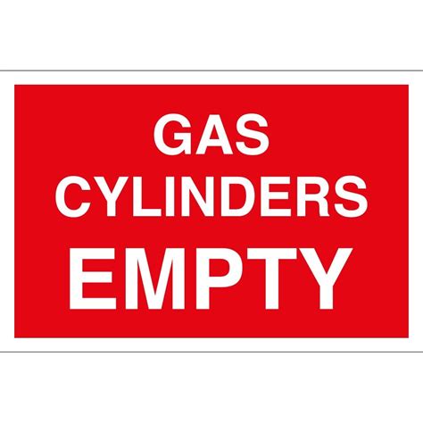 gas cylinders empty signs  key signs uk