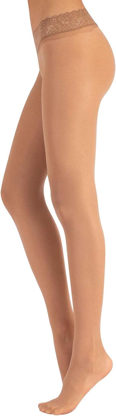 Calzitaly Seamless Tights No Seam Pantyhose With Lace Top Invisible