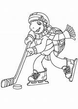 Hockey Coloring Pages Printable Kids Print Playing sketch template