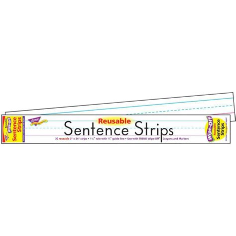 wipe  sentence strips white classroom essentials scholastic canada
