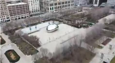 check   eerie drone footage   empty chicago