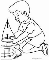 Coloring Pages Boat Boats Kids Printable Spring Toy Clipart Color Sports Paper Playing Colouring Boy Drawing Sheets Library Getcolorings Print sketch template