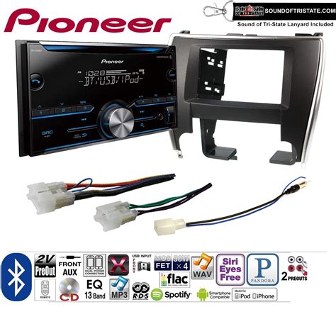 pioneer fh sbt double din radio install kit  cd player bluetooth fits