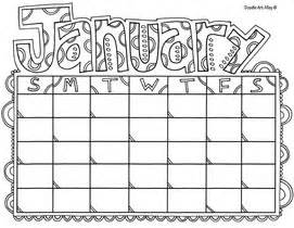 calendar coloring pages doodle art alley