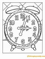 Clock Time Worksheets Pages Kids Printable Coloring Tock Tick Kindergarten Face Color Grandfather Cartoon Worksheet Telling Clocks Work Drawing Coloringpagesonly sketch template