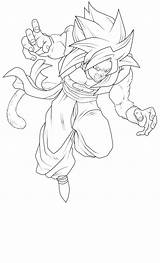 Gogeta Coloring Ssj4 Pages Line Popular Library Clipart sketch template