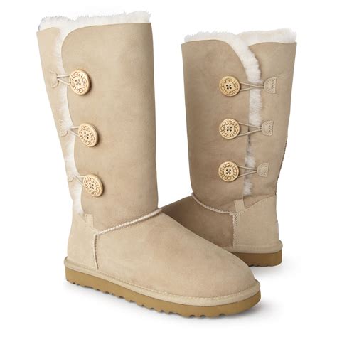 ugg bailey button triplet boots tan  brown lyst