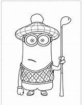 Coloring Minion Pages Minions Golf Sheets Print Outline Kevin Drawing Color Kids Printable Google Evil Jorge Giggling Tim Sheet Happy sketch template
