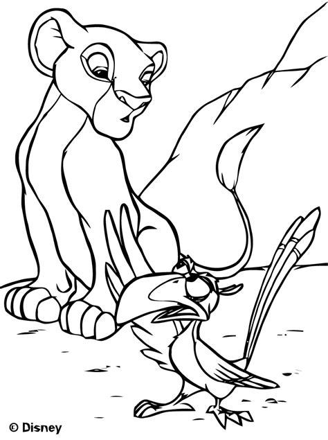 simba  zazu  lion king kids coloring pages