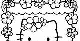 Kitty Hello Coloring Beautiful Pages sketch template
