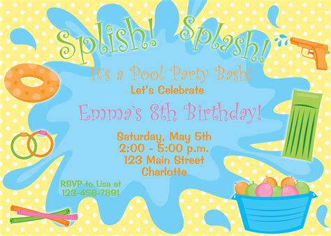 Pool Party Pool Birthday Clipart Wikiclipart