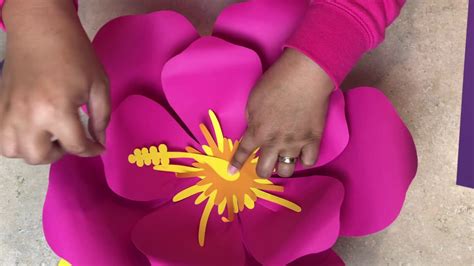 easily  paper flower template  hibiscus youtube