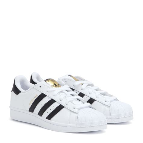 adidas superstar leather sneakers  white lyst