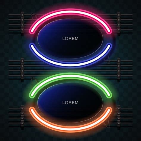 premium vector neon light banner