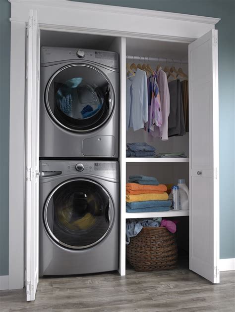 laundry room stackable washer  dryer