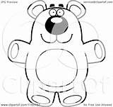 Bear Chubby Teddy Cartoon Clipart Coloring Outlined Thoman Cory Vector Royalty Collc0121 Protected sketch template