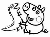 Peppa Dinosaurio Jugando Coloreartv Niños Recortar Animados sketch template