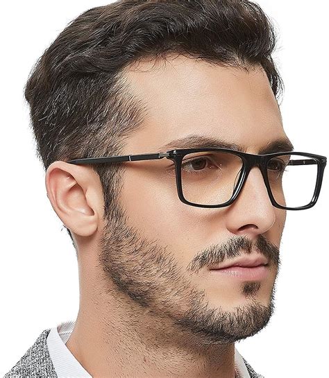 Men S Eyewear Frames Large Rectangular Eyeglasses Fashion Clear Glasse