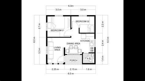Small House Design 6x6 Meters 36 Sqm 20x20 Feet 400