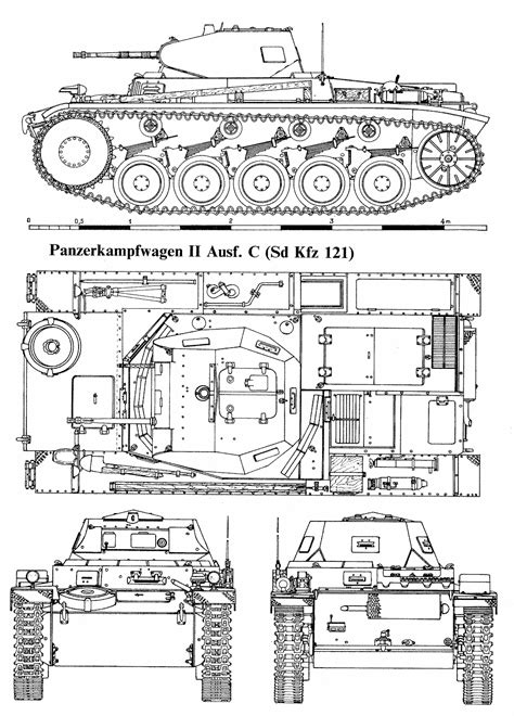 panzer ii blueprint   blueprint   modeling