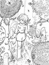 Nausicaa Ghibli Adulte sketch template